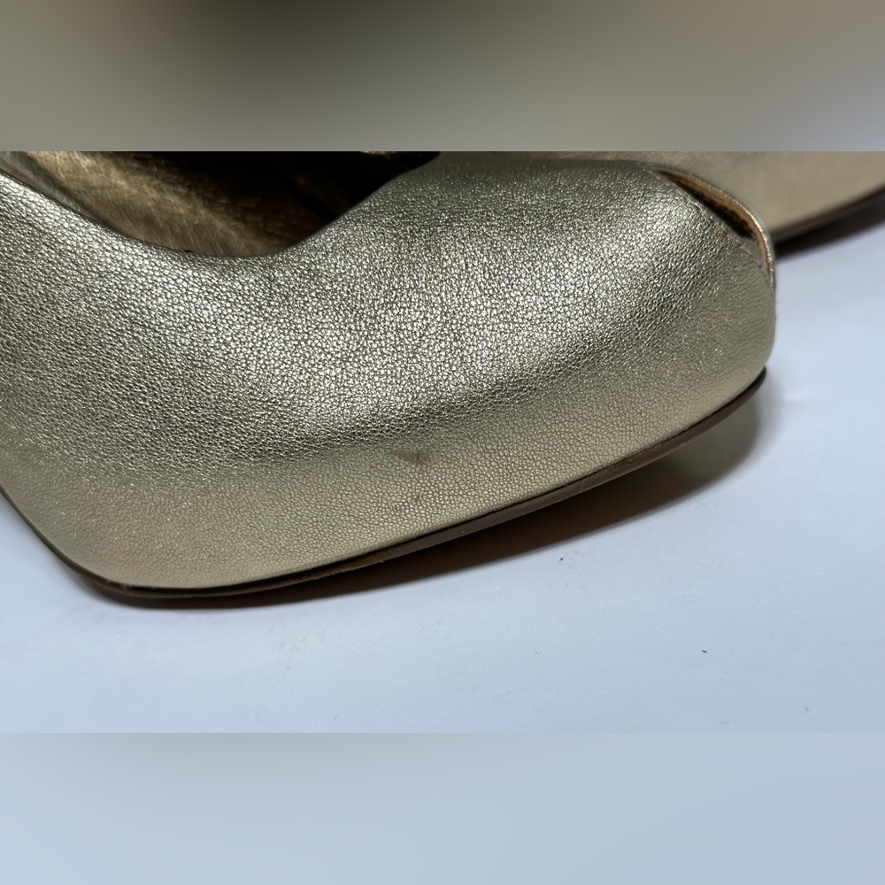 Sam Edelman Metallic Gold Slingback Evelyn A4794L6700 Platform Pumps heels 8.5 - Picture 11 of 16